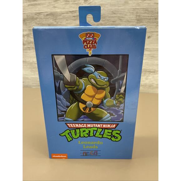 NECA Pizza Club Leonardo Leads Teenage Mutant Ninja Turtles TMNT Action Figure - Picture 1 of 8